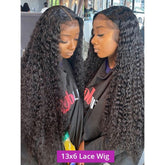 Transparent Water Wave Lace Front Wig - Curly Human Hair